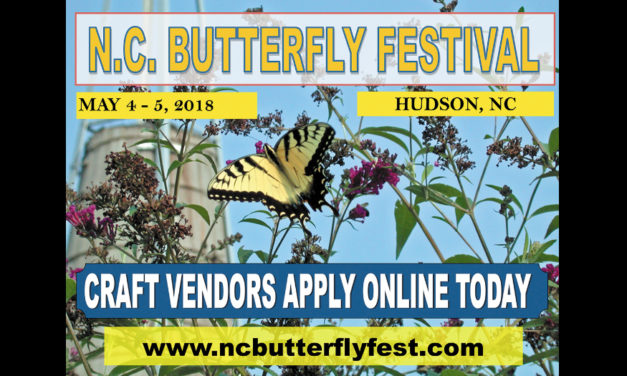 Town Of Hudson’s North Carolina Butterfly Festival Is Friday & Saturday, May 4 & 5