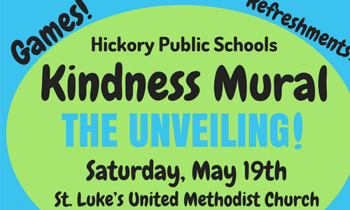 Hickory Public Schools’ Kindness Mural Unveiling Will Be Held On May 19
