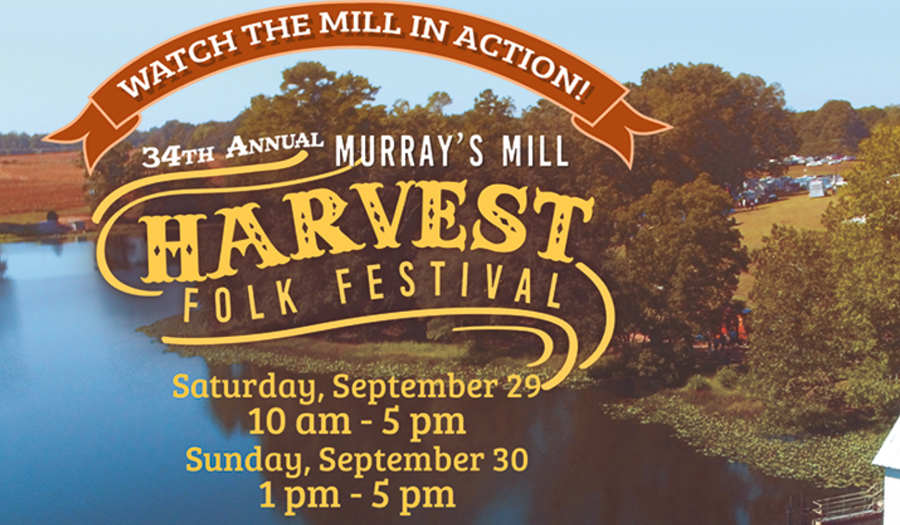 Murray’s Mill Harvest Folk Festival, September 29 & 30, In Catawba