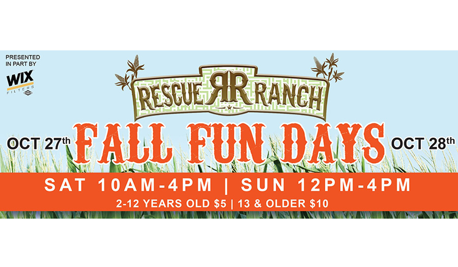 Rescue Ranch Annual Fall Fun Days • October 27 & 28