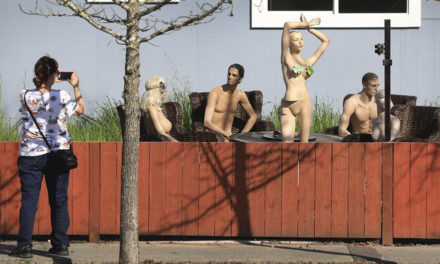 Nude Mannequins Send  Message To Nosy Neighbor