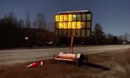 Drivers Shocked By Send Nudes Road Sign On Highway