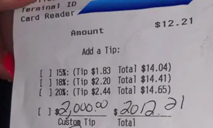 Massachusetts Waitress  Receives  $2,000 Tip On $12 Bill