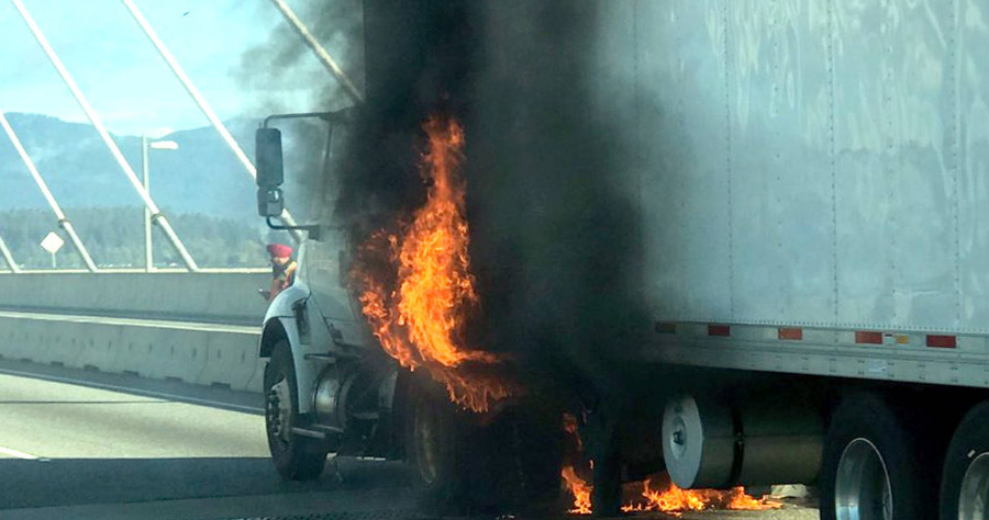 Truck Hauling Toilet Paper Catches Fire On Texas Interstate