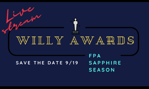 FPA’s Willy Awards Will Be On Facebook Live, 9/19, At 7PM