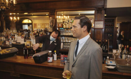 NYC Steakhouse Stunt: A Wax Don Draper Hanging At The Bar