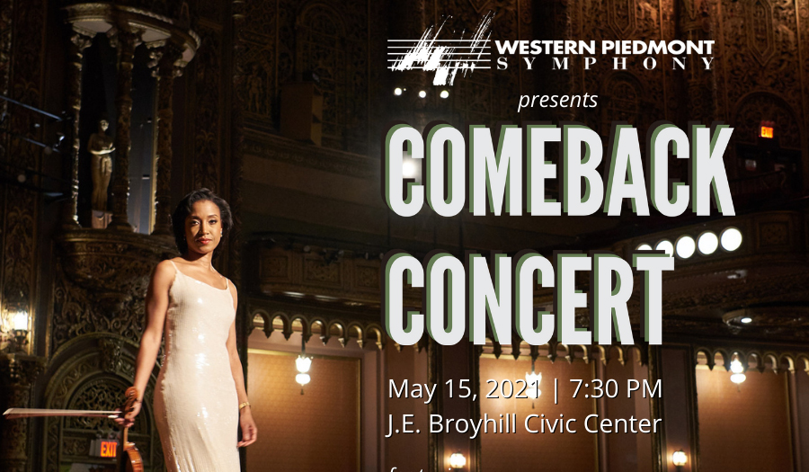 Western Piedmont Symphony’s Comeback Concert, Sat., May 15