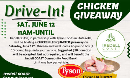 Iredell Coast’s Chicken Drive-In Giveaway, Saturday, June 12