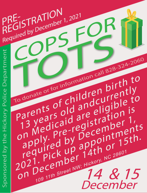 Hickory Police Department’s 2021 Cops For Tots