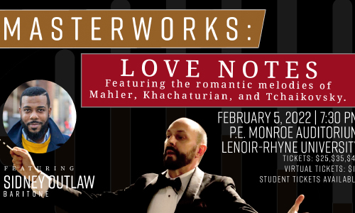 Western Piedmont Symphony Presents Love Notes, Feb. 5