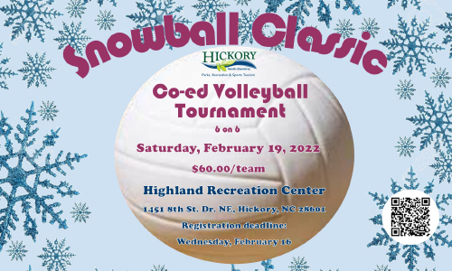 Register For City Of Hickory’s Snowball Classic Co-Ed Volleyball Tournament, By 2/16